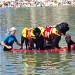 L'équipe des jaunes sur le paddle